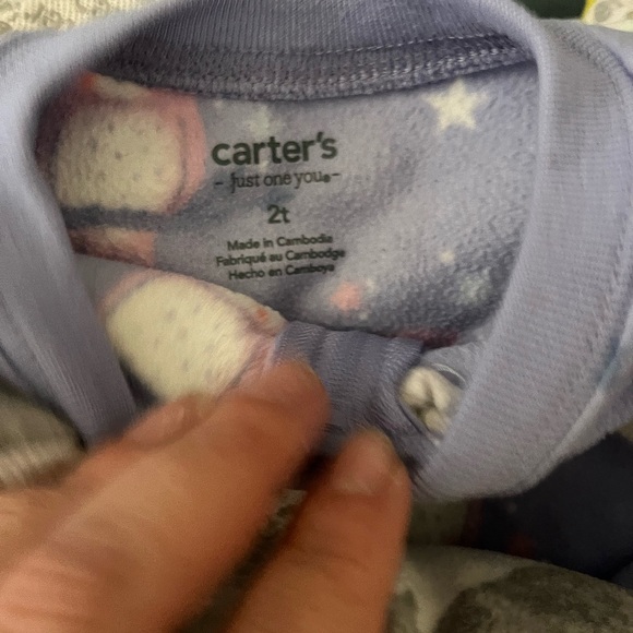 Carters Print footed fleece Pajama bundle 2T - Picture 13 of 15